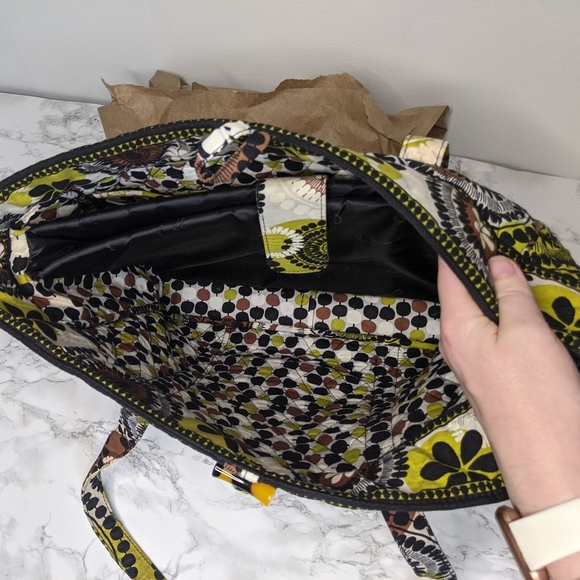 Vera Bradley Laptop Tote Cocoa Moss - Picture 9 of 12